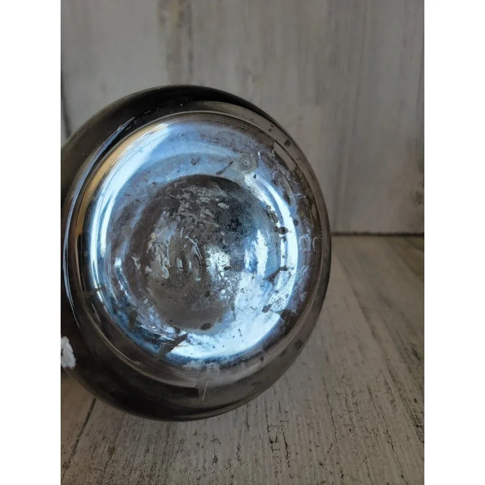 Halloween‎ decorative silver skull poison bottle rustic glass home decor